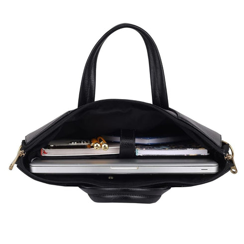 Vinay Flap Genuine Leather Slim Laptop Bag/ Office Bag Hive